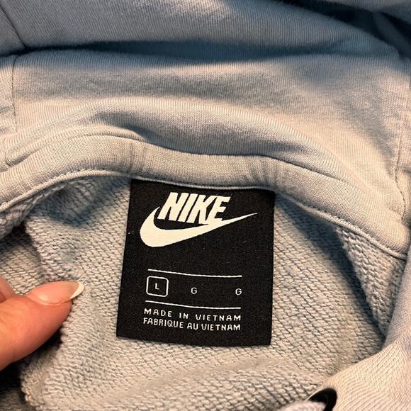 Nike Womens Essential Cropped Hoodie in Ocean Large - Picture 4 of 8